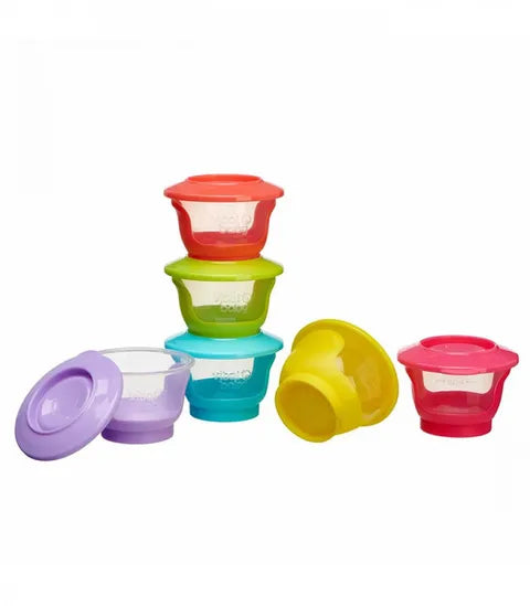 Vital Baby Store & Wean Pots 4+ Months | 6 Multi-Color Pots 2