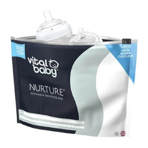 Vital Baby Nurture Microwave Sterilising Bags | 5 Bags * 30 Use Each