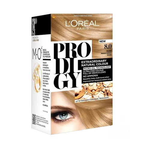 L'Oreal Prodigy Hair Dye with Oil 8.0 Natural Medium Blonde