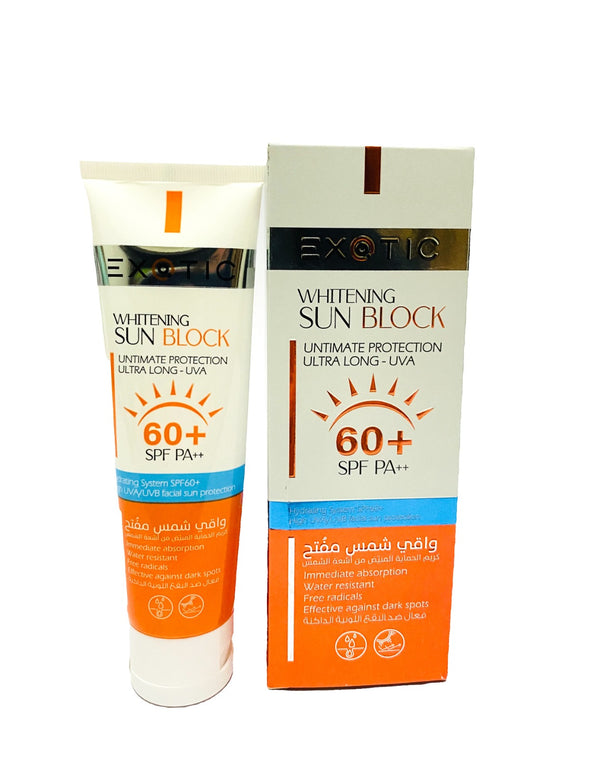 Whitening sunscreen cream SPF 60