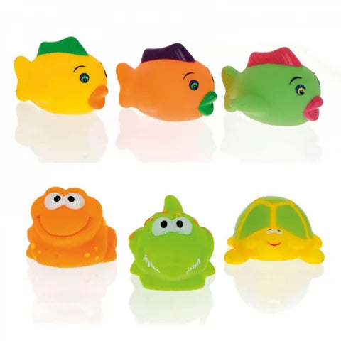 Vital Baby Squirt & Splash Bath Toys Critters & Fish | 6 Pcs