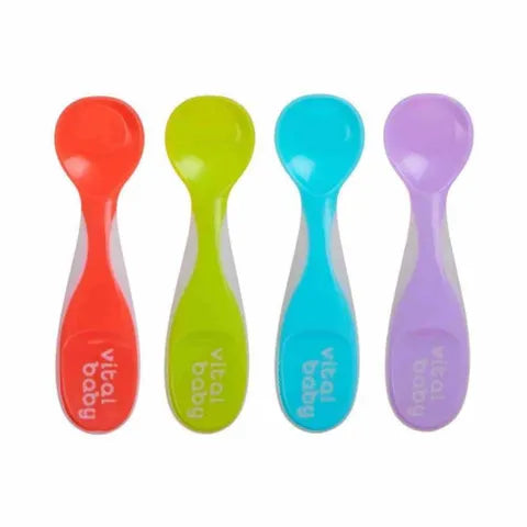 Vital Baby Nourish Chunky Feeding Spoons 6+ Months 4 Colorful Pcs 2