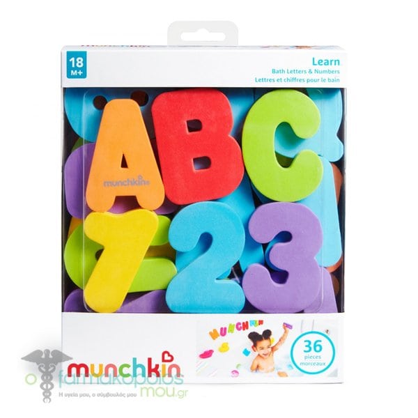 Munchkin Learn Educational Bath Toy for Babies 18 Months and Up, 36 Pieces