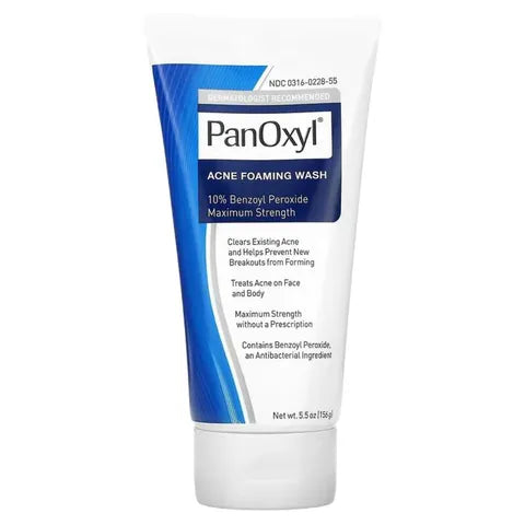 PanOxyl Acne Foaming Wash Benzoyl Peroxide 10% Maximum Strength 156 G