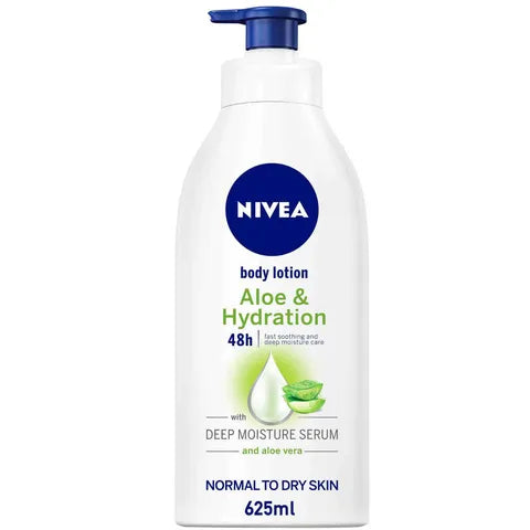 Nivea Body Lotion Aloe & Hydration Normal to Dry Skin 625 Ml