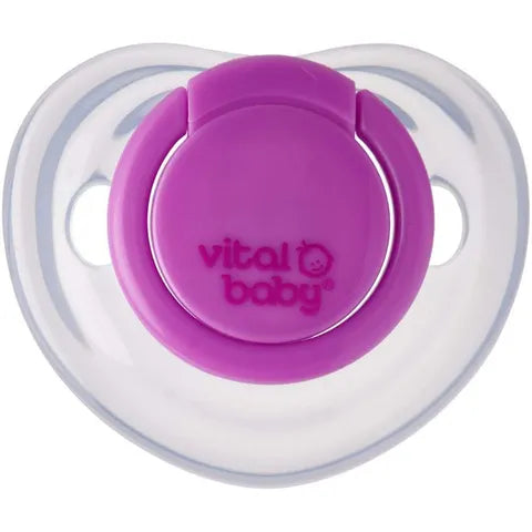 Vital Baby Soothe Perfectly Simple Pacifier Gray & Pink | 2 Pcs 2