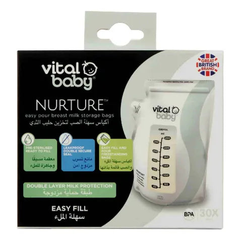 Vital Baby Nurture Breast Milk Storage Bags 250 Ml | 30 Bags