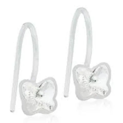 Blomdahl Mp Medical Pendant Butterfly Earrings White Crystal 6 Mm