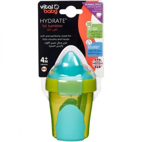 Vital Baby Hydrate 1st Tumbler Green Color 4+Months Fizz  | 120 Ml