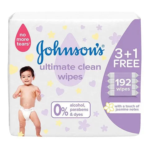 Johnson's Ultimate Clean Baby Wipes 192 Wipes