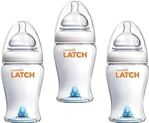 Munchkin Latch Baby Bottle Natural Movement Teat 240 Ml | 3 Bottles