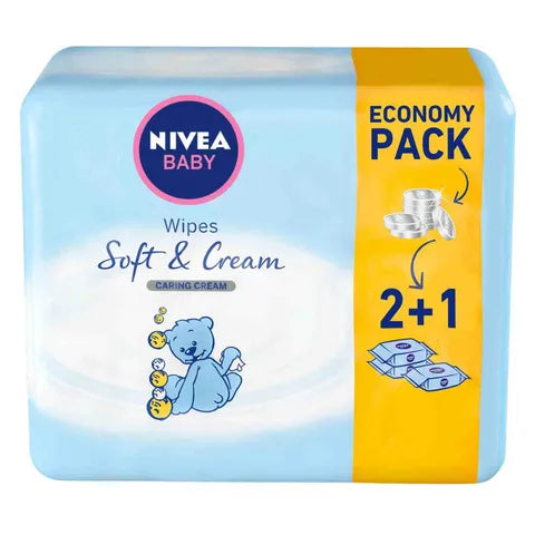 Nivea Baby Wipes Soft & Cream Caring Cream 3*63