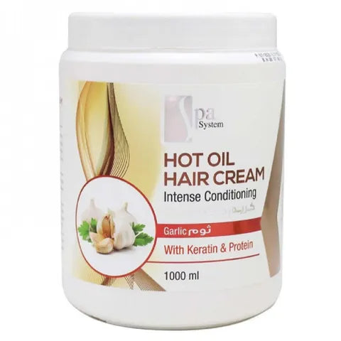 Spa System Hot Oil Hair Cream Garlic 1000 ML