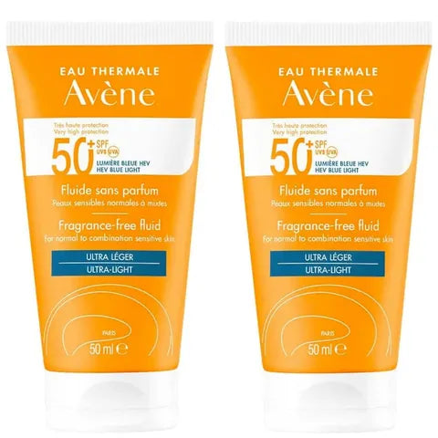 Avene Fluid Sunscreen Spf50 Fragrance Free 50 Ml 1+1 Free