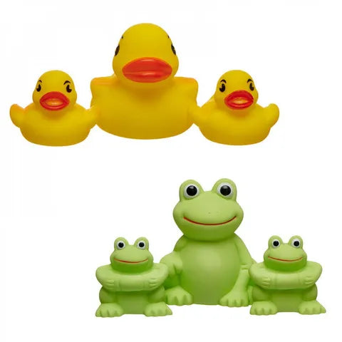 Vital Baby Splash Squirt & Splash Bath Toys Ducks & Frogs | 6 Pcs