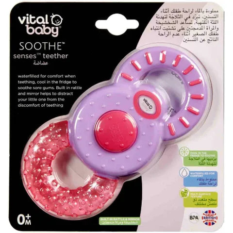 Vital Baby Soothe Senses Teether +0 Months Pink & Purple