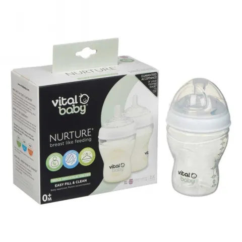 Vital Baby Nurture Breast Like Feeding Bottle 0+ Months 240 Ml