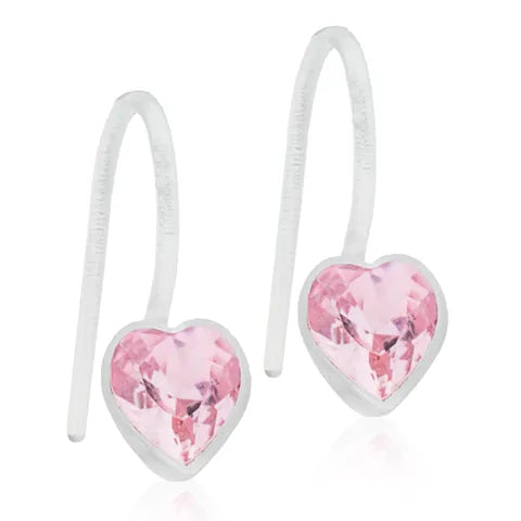 Blomdahl Medical Plastic Earrings Pendant Heart Light Rose 5 Mm
